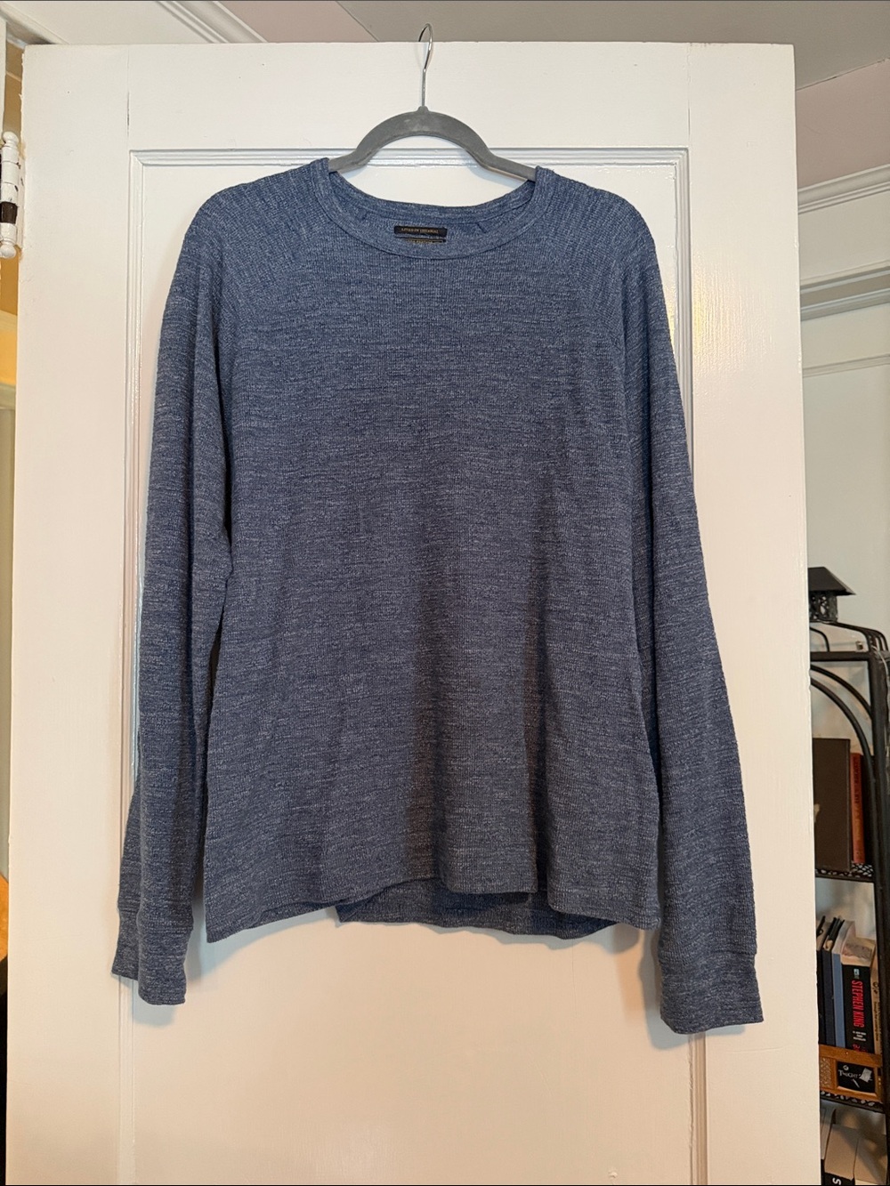 Lucky Brand Men's Long Sleeve Crewneck - Heather Blue